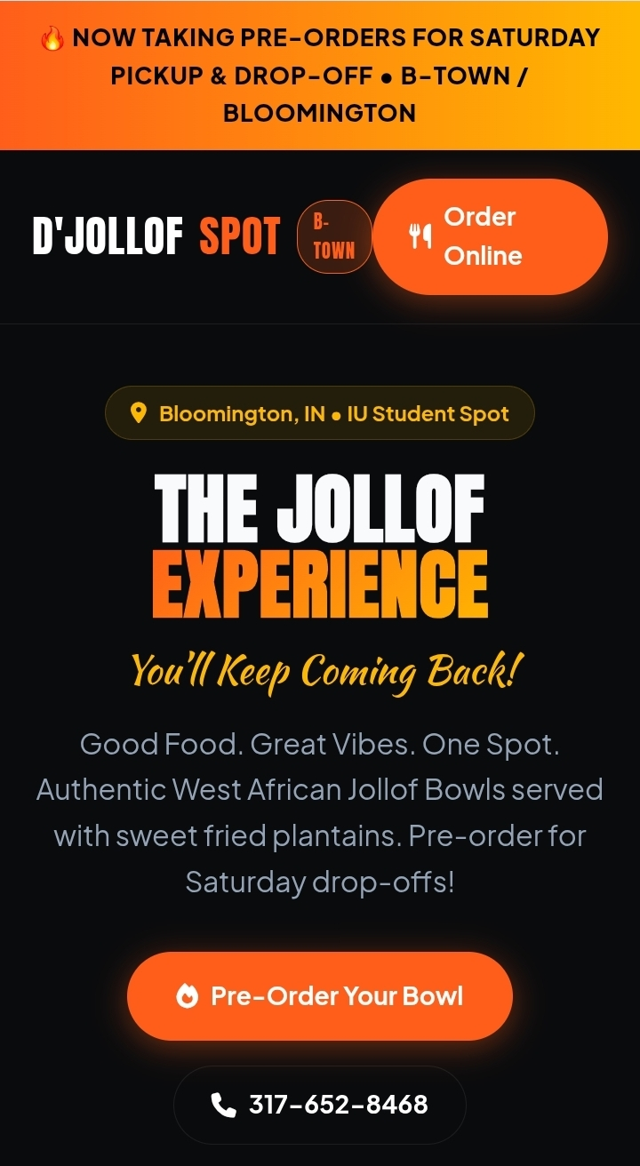 Restaurant ordering interface in development