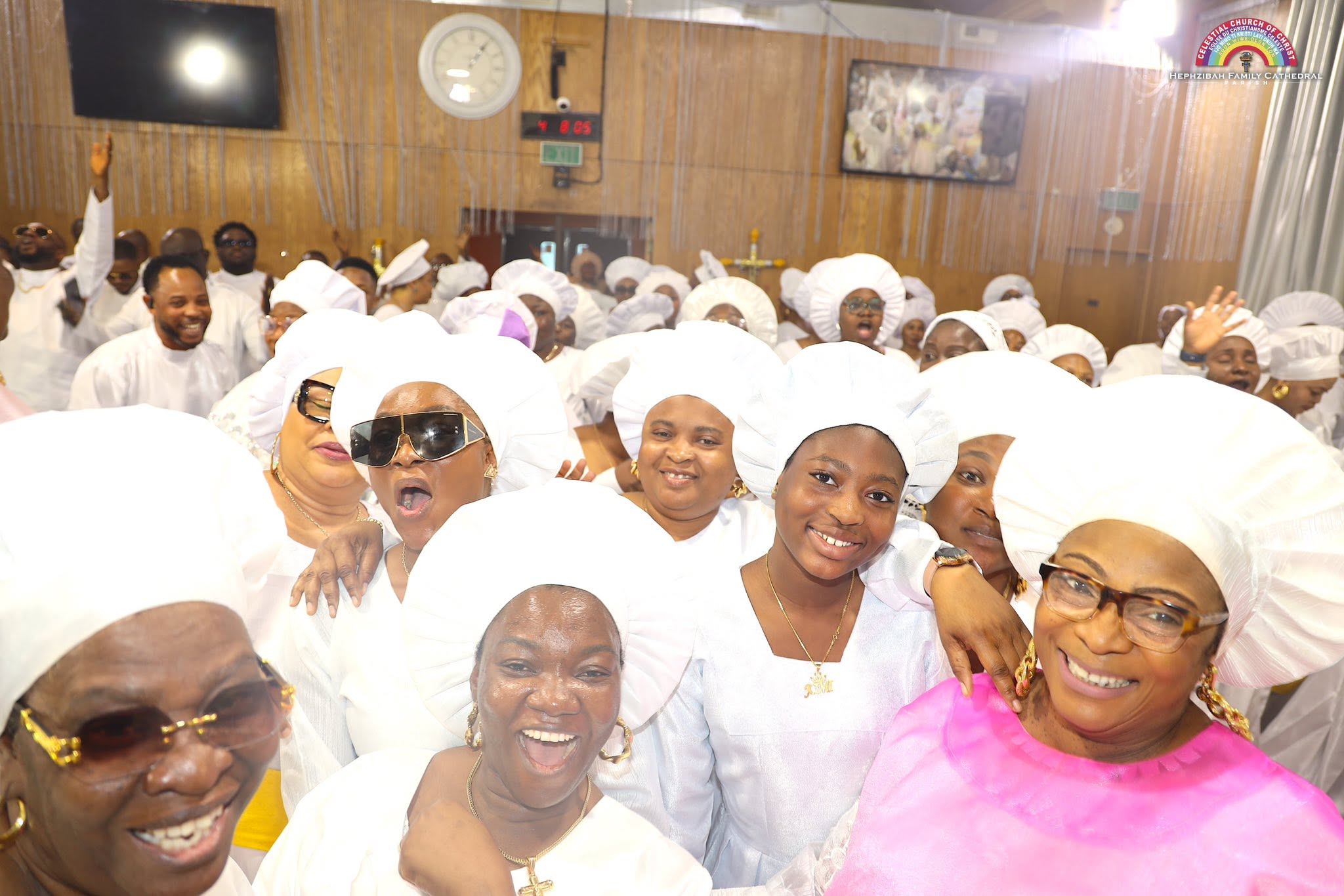 Hephzibah congregants sharing a joyful moment together