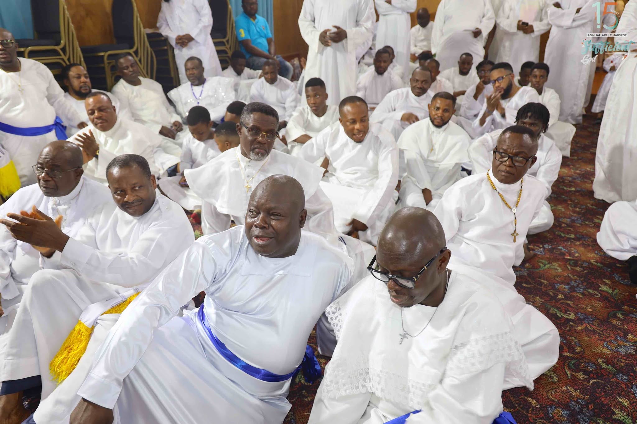 Men gathered in fellowship at Hephzibah Family Cathedral