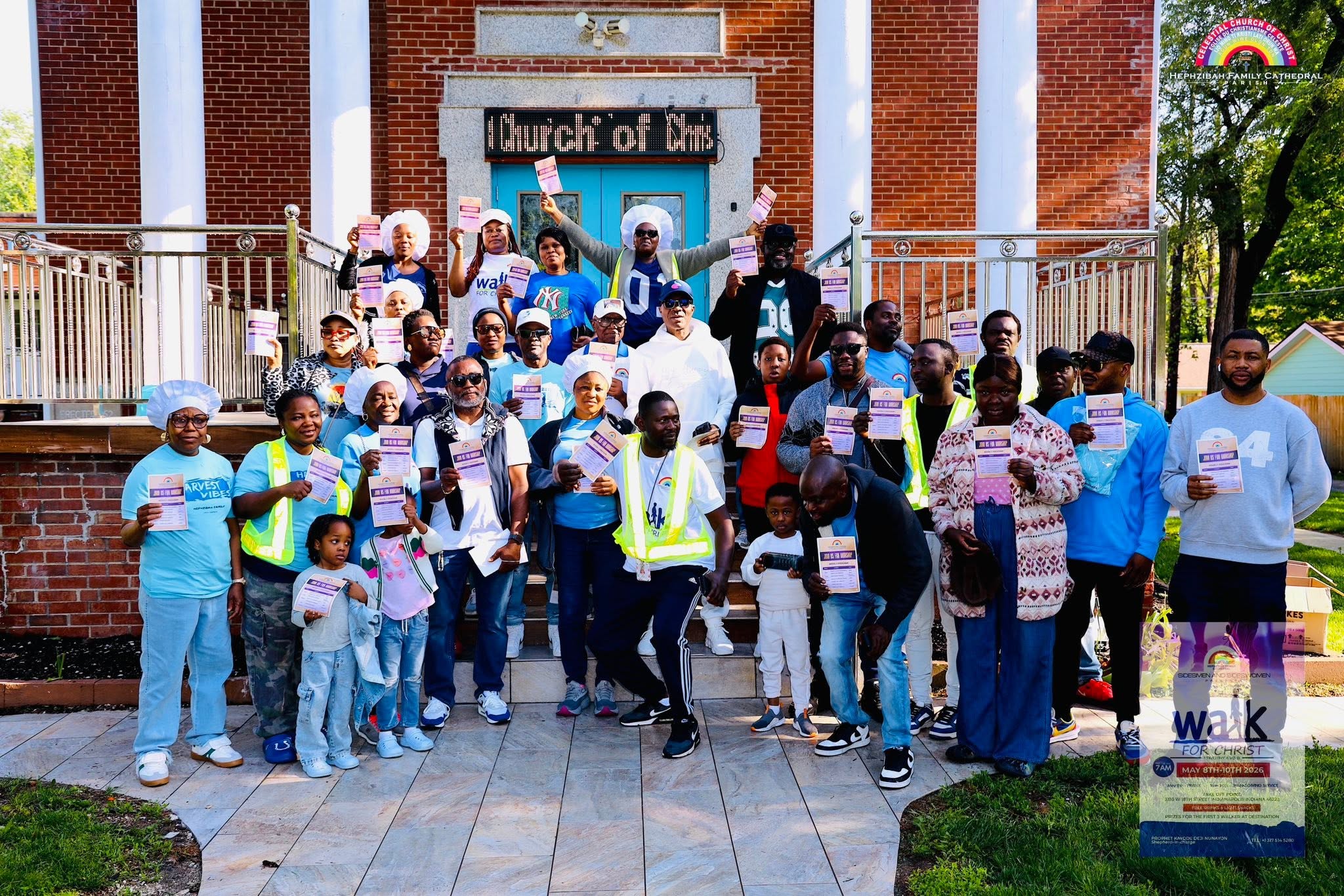Hephzibah volunteers and community members gathered during an outreach activity