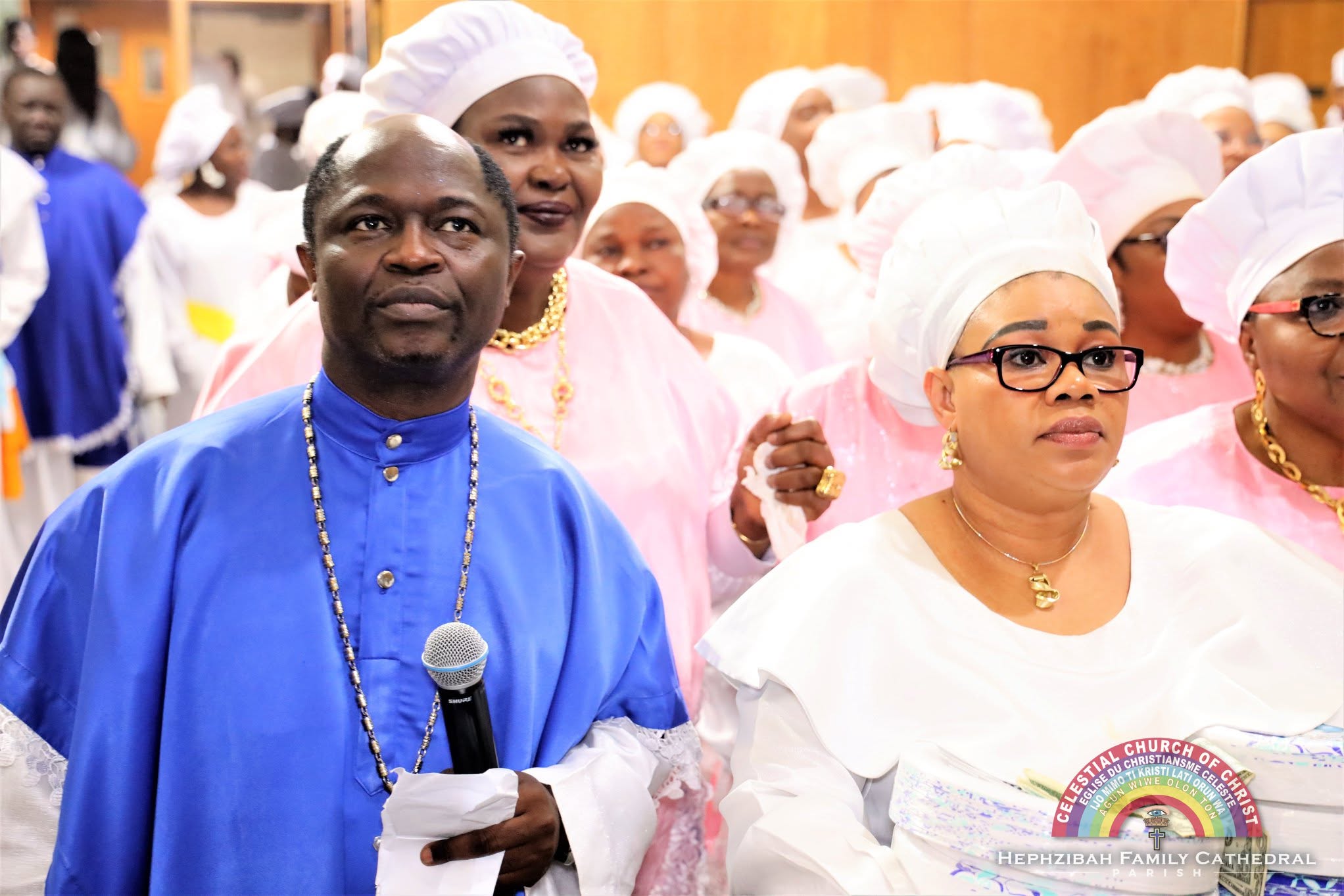 VSE Kayode Deji Nunayon and his wife at a church gathering