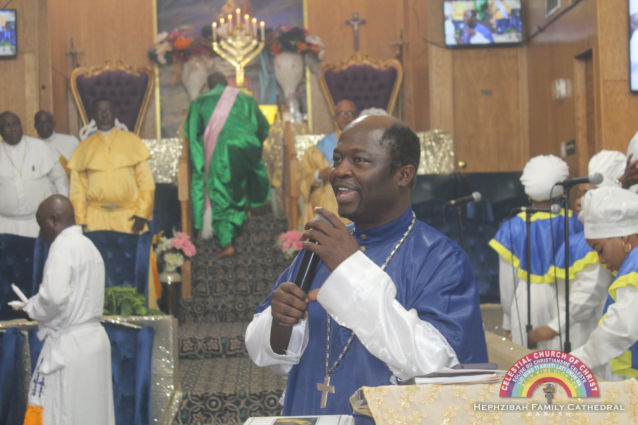 VSE Kayode Deji Nunayon during ministry at Hephzibah Family Cathedral