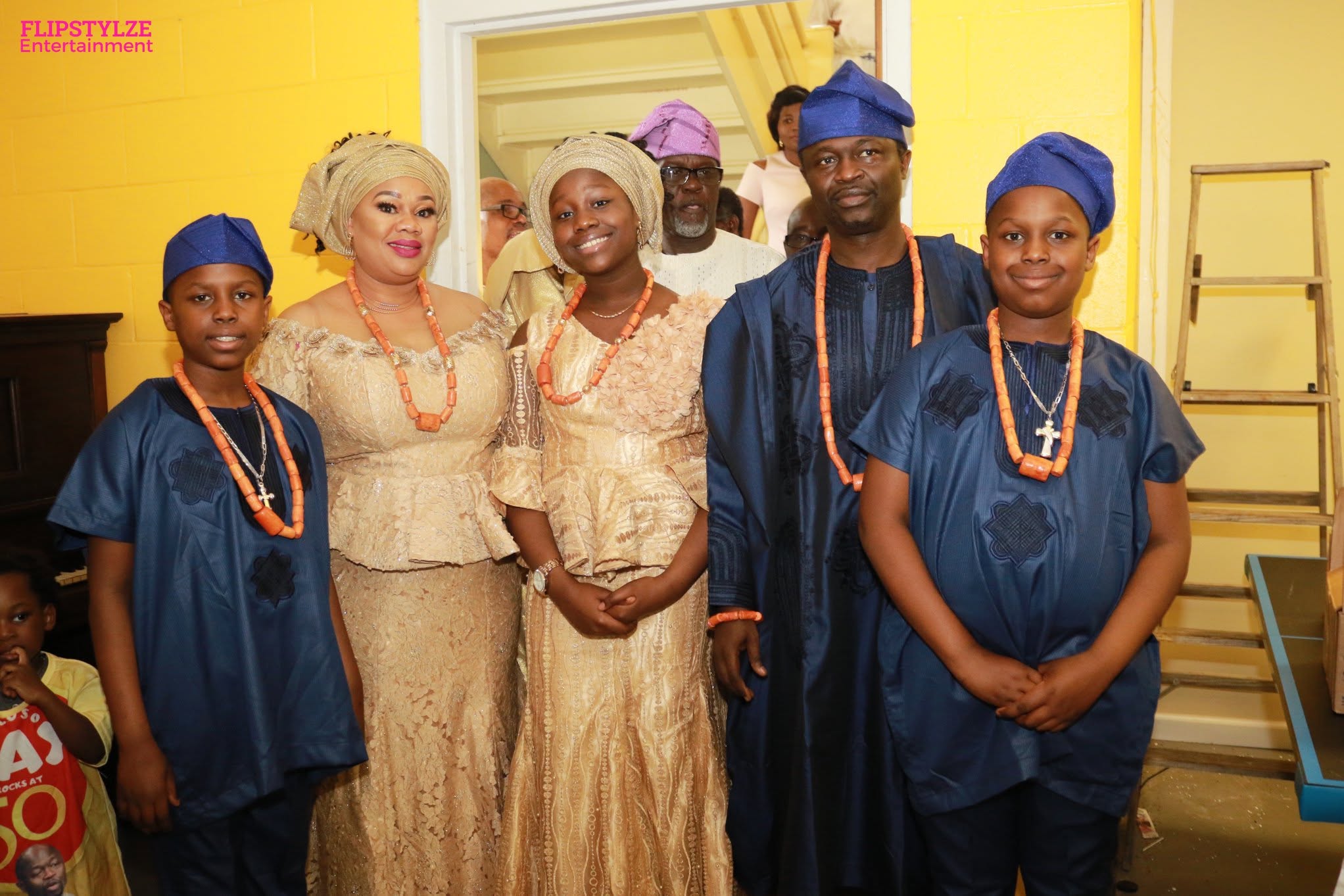 VSE Kayode Deji Nunayon pictured with his family